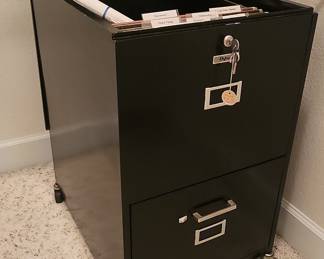 Oxford Metal 2-Drawer Filing Cabinet with Wheels