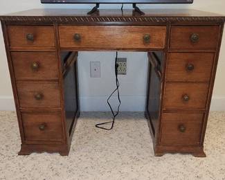 Vintage Writing Desk with Drawers