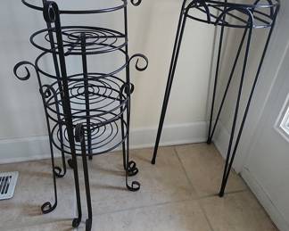 Wrought Iron Plant Stands (Set of 2)