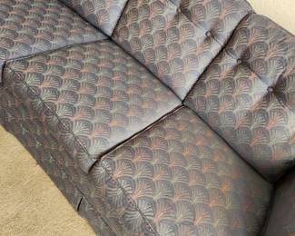 Vintage Patterned Sofa and Matching Chair.