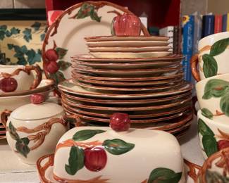 Franciscan 'Apple' earthenware pottery dishes.