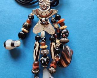 Unusual 'African' Style Pendant Necklace.