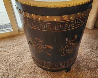 Very interesting Oriental Drum Table with Storage