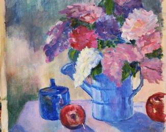 Unframed Original Oil. Unsigned.