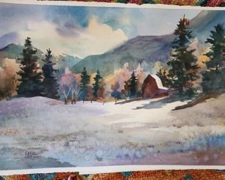 Unframed Original Watercolor signed by the Artist...Carol Orr, NWS