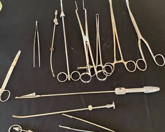 Plenty of surgical instruments.