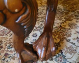 Claw feet to base and chairs 