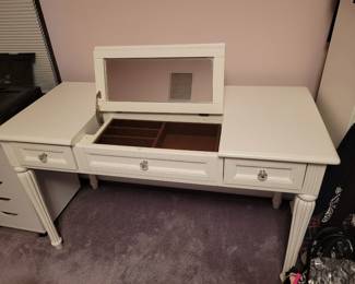 Desk with flip top  mirror and jewelry compartment