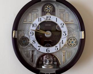 Collectible Seiko Melodies Wall Clock with Swarovski Crystals