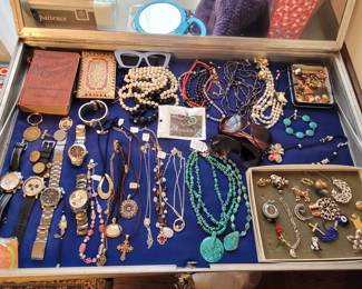 Costume Jewelry, some signed , Lia Sophia, Turquoise, Mexican Indian, Watches, and more 