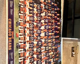 6ftx4.5ft Team Poster 86-87 Chicago Bears