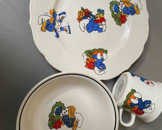Smurf Dishes very rare