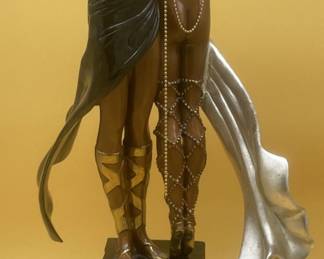 Erte Elegant "Lovers & Idol" Bronze Sculpture Limited Edition Signed And #/‘d