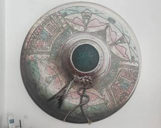 NAM Hand Painted Native American Drum or Shield signed