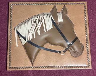 Hor Horse Head Leather Art