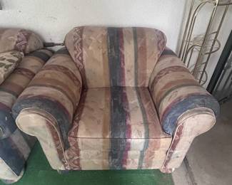 Fur Chair and Ottoman