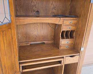 Secretary office desk with hinge doors 