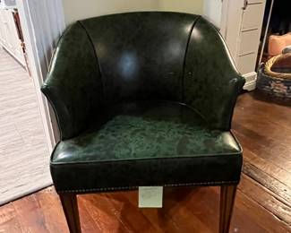Dark green accent chair