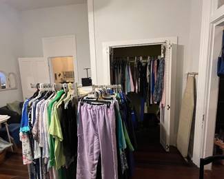 Womens clothing, gowns, belts and jackets