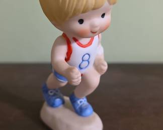 Enesco Country Cousins "Scooter Running" Figurine, 1985