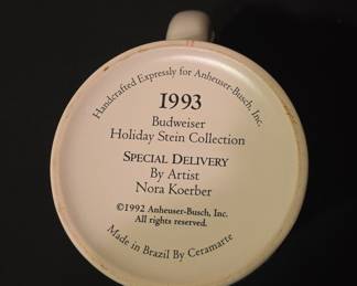 1993 Budweiser Holiday Stein Collection "Special Delivery" by Nora Koerber