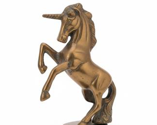 Collection of Brass Decorative Animals and Hunting Horns