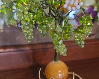 Vintage Murano Style Beaded Grapevine Lamp
