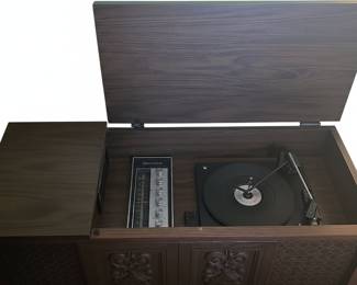 Bradford Stereophonic High Fidelity Console Record Player and Radio