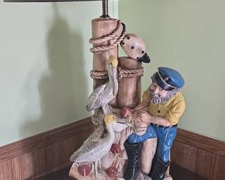 Apsit Bros. of California Nautical Fisherman Lamp