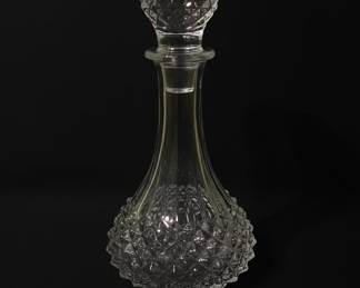 Cristal D'Arques-Durand "Longchamp" Cut Glass Decanter with Stopper