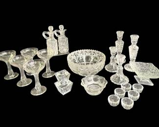 Vintage Pressed Cut Glass