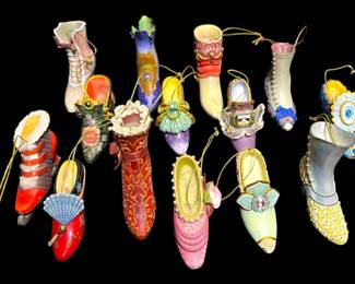 Miniature Vintage Shoe Ornament Collection by ADG