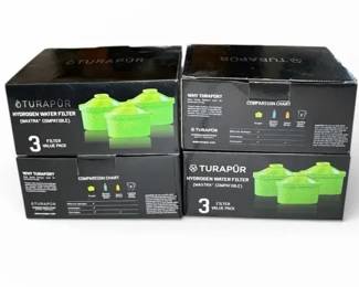 Turapur Hydrogen Water Filter Cartridges Maxtra Compatible 12 Filters, New in Box