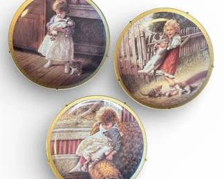 Bradford Exchange Happy Hearts Collector Plate Set by Jane Dyer 3 Plates