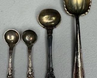 Sterling Silver Spoon Assortment 4 Pieces  Approx. 1.05 Troy Ounces