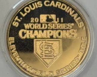 Highland Mint St. Louis Cardinals 2011 World Series Champions GoldFlashed Medallion