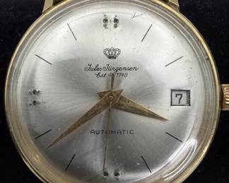 Vintage Jules Jurgensen Automatic Wristwatch with Date Stainless Back