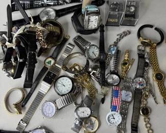 Mystery Lot of Over 30 Fashion Wristwatches Including Pulsar Disney Lorus and More