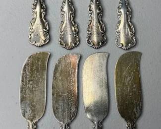 Sterling Silver Butter Knife Lot 8 Pieces  Approx. 5.09 Troy Ounces