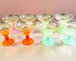 Vintage Stemmed Coupe Glasses