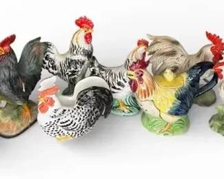 Vintage Japan Rooster Lot Marutomoware Norleans Otagiri and Gift Gallery Figurines