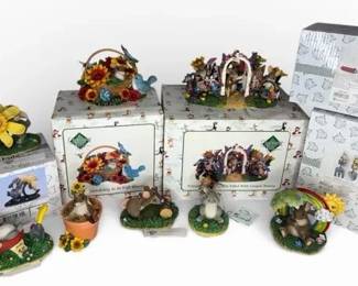 Charming Tails Gardening Lot 10 Figures Signed Dean Griff