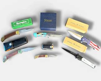 Folding Knife Collection Stauer Mesa, Remington, and Steel River