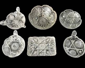 Vintage Cut Crystal Assorted Serving Dishes