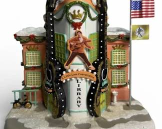 Department 56 Snow Village Elvis Presley Library  A Little Less Conversation w Box  COA