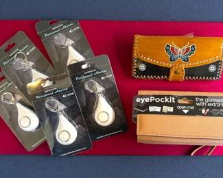 Personal Safety Alarm Lot with EyePocket Glasses Case and Butterfly Wallet