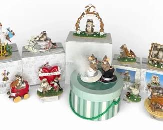 Charming Tails Wedding Lot of 10 Figures Bride Groom Altar Get Away Car Family