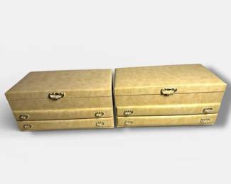 Vintage Jewelry Box Duo with Velvet Liners