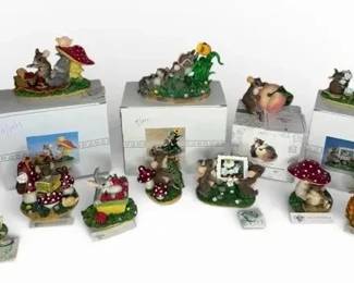 Lot of 11 Vintage Charming Tails Figurines in Original Boxes Fitz Floyd Silvestri