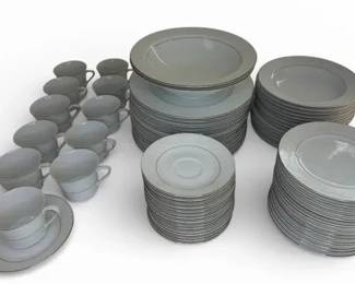 Style House Fine China Brocade Dinnerware Set Plates, Bowls, Cups, Saucers  Serving Bowls 75 Pie